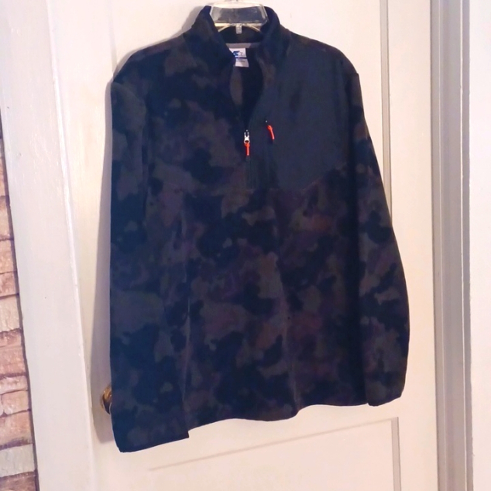 Starter winter fleece quarter zip pull over men's size medium camo